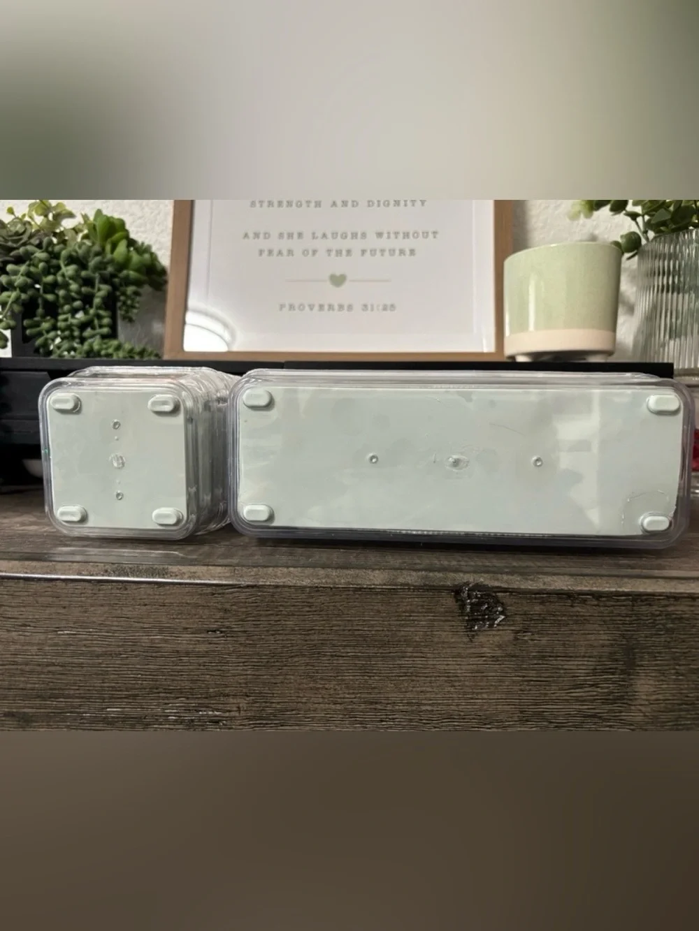 16 Clear Stackable Plastic Storage Transparent Trays